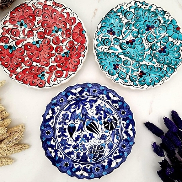 Other - Set of 3 Turkish Handmade Ceramic Decorative Plates